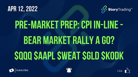 4/12/22 Pre-Market Prep: CPI In-Line - Bear Market Rally a Go?
