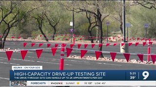 FEMA COVID-19 test site at Pima Community College