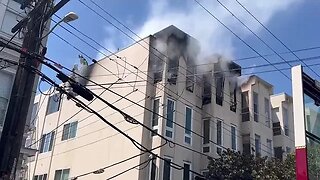 Thieves ransack San Francisco building twice after it catches fire.