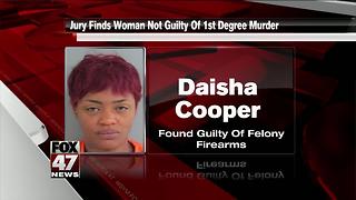 Jury finds woman not guilty of first-degree murder