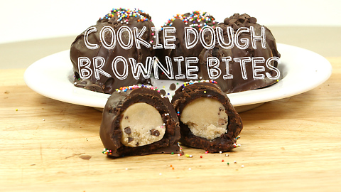 Cookie dough brownie bombs