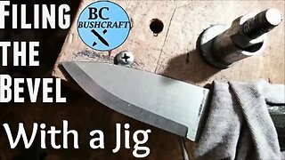 Knife Making: Filing the Bevel w/ Filing Jig