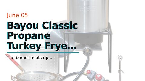 Bayou Classic Propane Turkey Fryer Kit - Burner and 32qt Stainless Steel Pot
