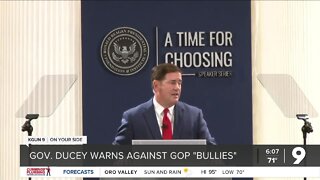 Governor Doug Ducey makes statement on struggles of Republican Party