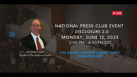 Dr. Steven Greer's Groundbreaking National Press Club Event! FREE to Watch!