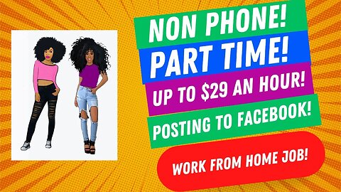 Non Phone! Posting On Facebook & Twitter! No Degree Work From Home Job Part Time Up To $29 An Hour