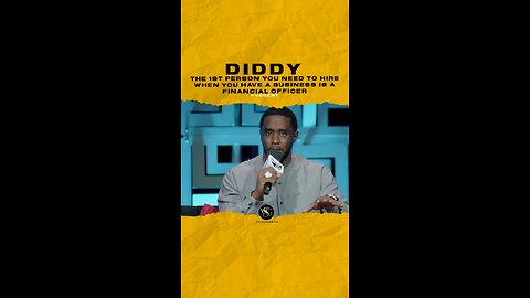 @diddy The 1st person you need to hire when you have a business is a financial officer