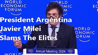 Brilliant Speech WEF Davos 2024 President Argentina Javier Milei slams The Elites and Need Freedom Dammit
