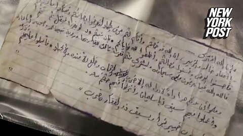 Handwritten note found on Hamas terrorist calls for beheading, removing hearts and livers