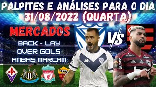 PALPITES DE FUTEBOL PARA HOJE 31 08 2022 (QUARTA) DICAS DE APOSTAS ESPORTIVAS E PALPITES DO DIA