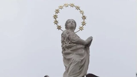 Žehnání znovuobnoveného Mariánského sloupu v Praze