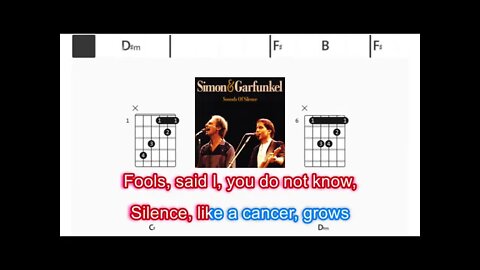 Simon & Garfunkel - Sound of silence - (Chords & Lyrics like a Karaoke)