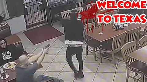 Dumb Idiot Gets Blasted While Robbing a Restaurant With a Toy Gun