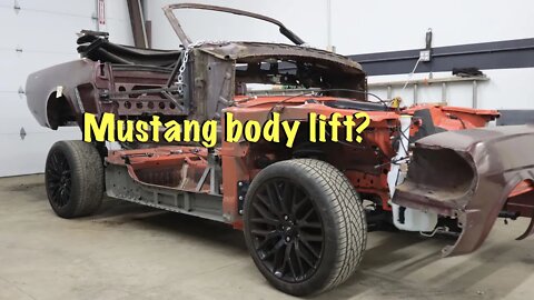 The first attempt to merge the 1965 body and the 2015 chassis on the coyote Mustang project part 12
