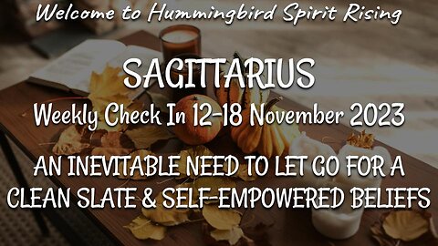 SAGITTARIUS 12-18 Nov 2023 - AN INEVITABLE NEED TO LET GO FOR A CLEAN SLATE & SELF-EMPOWERED BELIEFS