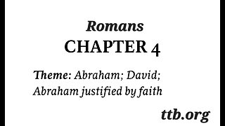 Romans Chapter 4 (Bible Study)