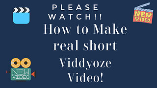 A short simple instructions to make a Viddyoze Video