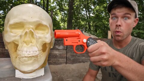 Flare Gun For Self Defense??? (vs Human Head)