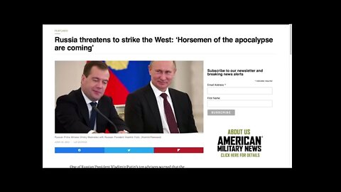 The Four Horseman of the Apocalypse are ON THEIR WAY says Russia!!