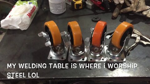 Welding Table Casters - Orange Casters