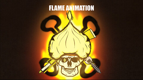 Flame animation with skull
