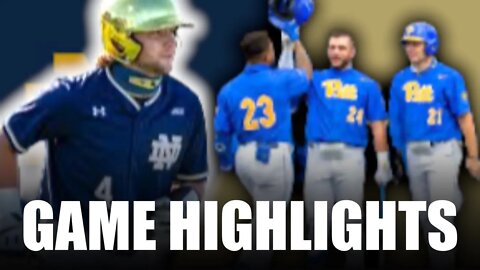 Pittsburgh vs #16 Notre Damn Highlights (GAME 2) | 2022 College Baseball Highlights