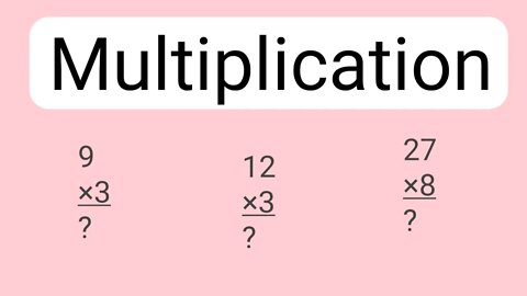 multiplication single digit // multiplication 2 digit number by 1 digit number