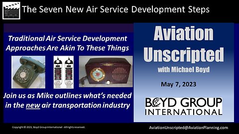 Air Service Dynamics Webinar From Mike Boyd