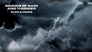 Perfect Sleep with Thunder and Rain High In The Night Sky | Relaxing Ambience| White Noise | 8 Hours