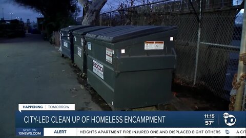 City led clean up of homeless encampment