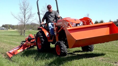 Kubota LX3310 Rear Hydraulics Struggle, Regen, and Offset Flail Mower!