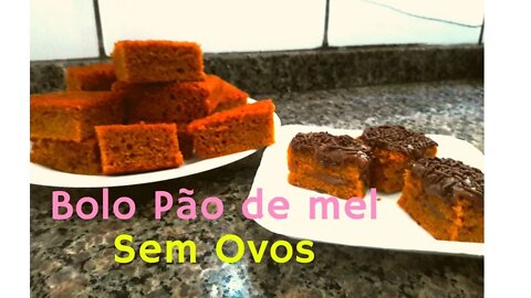 Bolo pão de mel de cenoura que não vai ovos