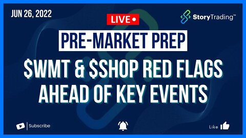 7/26/22 PreMarket Prep: $WMT & $SHOP Red Flags Ahead of Key Events
