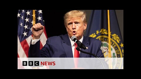 Trump holds first rally since last week's indictment - BBC News