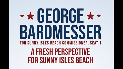 George Bardmesser addressing the Sunny isles beach city hall