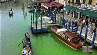 Venice police investigating after famed Grand Canal turns bright green