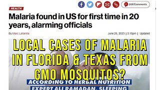 Local Cases Of Malaria In Florida & Texas - Same Places Bill Gates GMO Mosquitos Were Released