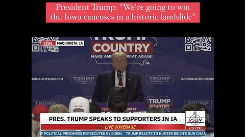 PRESIDENT TRUMP | "We're going to win the Iowa caucuses in a historic landslide"