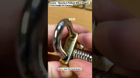 Insane - Opening A Padlock With A Magnet Trick Caught On Camera #shorts #padlock #tricks