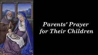 Parents' Prayer for their Children