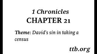 1 Chronicles Chapter 21 (Bible Study)