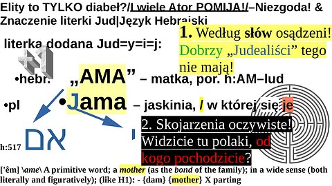 Elity to TYLKO diabeł?/I wiele Ator POMIJA!/–Niezgoda! & Znaczenie literki Jud|Język Hebrajski