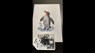 creating diamond art - PENGUIN!