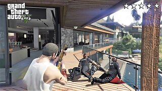 GTA 5 - Michael's FIVE STAR COP BATTLE IN Franklin's MANSION (GTA V Funny Moments)