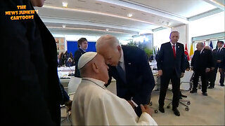 Joe Biden sniffing the Pope.