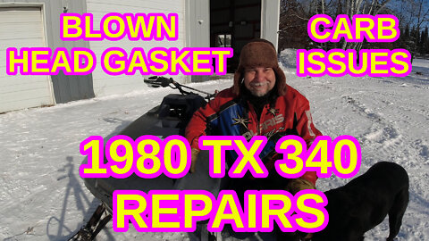 1980 Polaris TX340 Repairs and Test Ride. vintage snowmobile sled