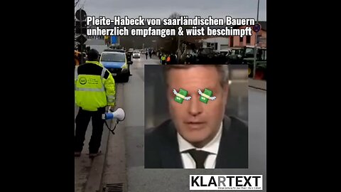 "Freundlicher" Empfang für Pleite-Habeck in Blieskastel (Saar), 26.01.2024