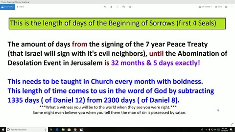 Beginning of Sorrows length