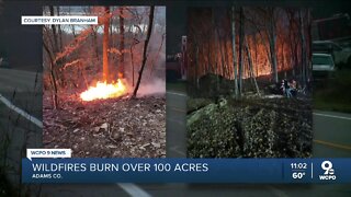 Wildfires in Adams County burn more than 100 acres