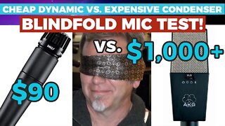 Can a $90 mic sound like a $1000 mic? — BLINDFOLD TEST — Shure SM57 vs. AKG C-414